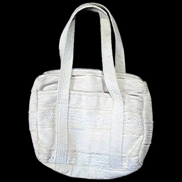 Cotton Cloth Purse Boho Cottagecore 70s Vintage Hippie Bag - Picture 4 of 12